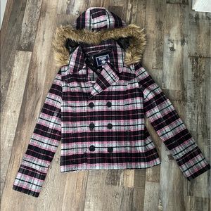 Pink VS plaid coat